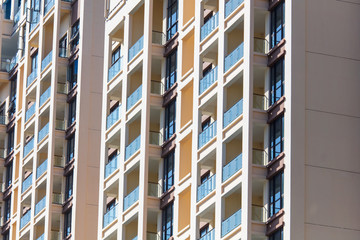 Windows of a multi-storey building