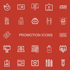 Editable 22 promotion icons for web and mobile