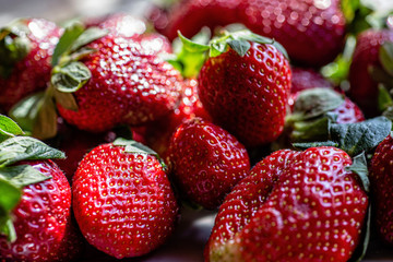 Fresh ripe perfect strawberry - Food Frame Background