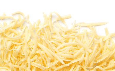 Grated Cheese Isolated On White Background