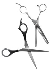 Scissors for haircuts isolated on a white background