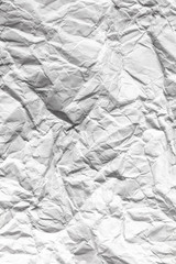 Crumpled white paper as abstract background