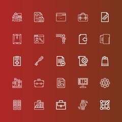 Editable 25 portfolio icons for web and mobile