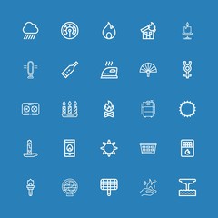 Editable 25 heat icons for web and mobile