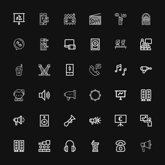 Editable 36 speaker icons for web and mobile