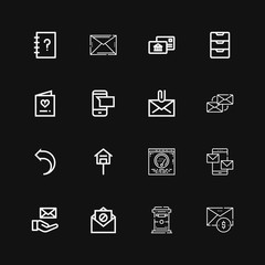 Editable 16 send icons for web and mobile