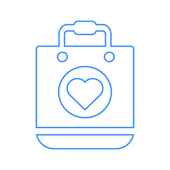 Fototapeta premium Bag icon, shopping, paper bag vector
