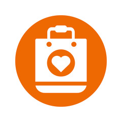 Bag icon, shopping, paper bag vector