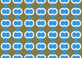 Seamless geometric pattern design illustration. Background texture. In blue, brown, white colors.