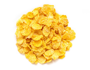 Cornflakes isolated on white