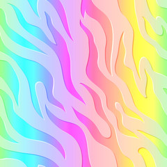 Abstract holographic zebra pattern