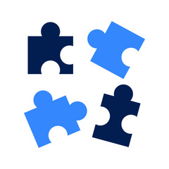 Puzzle icon / solution, strategy vector