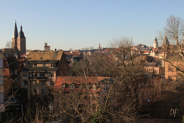 Altenburg; Blick über die Stadt mit "Roten Spitzen"