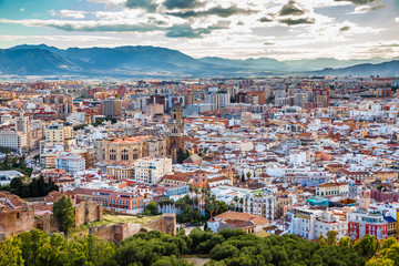 Malaga From Gibralfaro Viewpoint - Andalusia,Spain