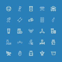Editable 25 illness icons for web and mobile