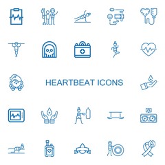 Fototapeta premium Editable 22 heartbeat icons for web and mobile