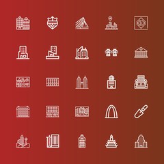 Editable 25 downtown icons for web and mobile
