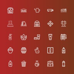 Editable 25 container icons for web and mobile