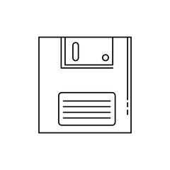 floppy nineties retro style isolated icon vector illustration design
