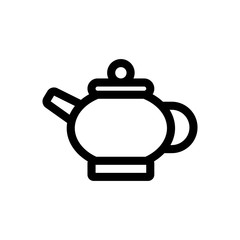 tea icon vector. Thin line sign. Isolated contour symbol illustration