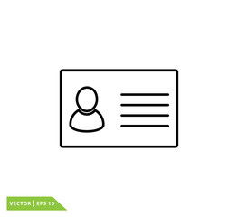 Id card icon vector logo template