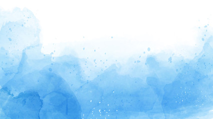 Abstract of blue watercolor background - obrazy, fototapety, plakaty