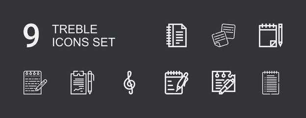Editable 9 treble icons for web and mobile