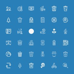 Editable 36 recycling icons for web and mobile