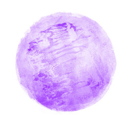 Watercolor circle on white as background