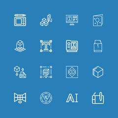 Editable 16 typography icons for web and mobile