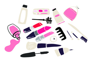 Hand lettering quote about make up. .illustration for your design. 