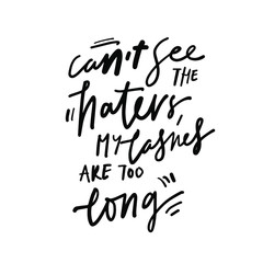 Hand lettering quote about make up. .illustration for your design. 