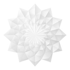 Geometry Use A Polygon Triangle. Arrange In A White Color Abstract Flower Pattern.