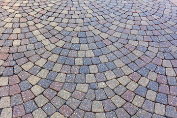 Cobblestone driveway in Lexington, Virginia.