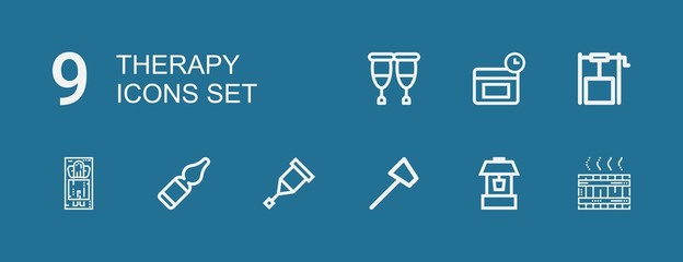 Editable 9 therapy icons for web and mobile