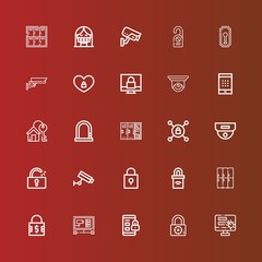 Editable 25 private icons for web and mobile