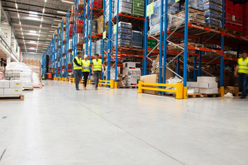 Managers and workers in Warehouse