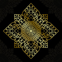 Thai Pattern In Square Shape.