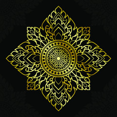 Thai Pattern In Square Shape.