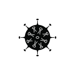 Coronavirus vector icon. Bacterium sign. Virus symbol