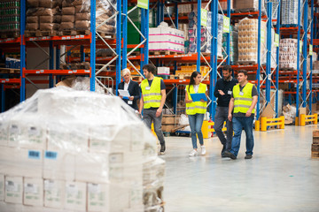 Managers and workers in Warehouse