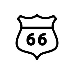 Sheriff sign icon vector. Thin line sign. Isolated contour symbol illustration