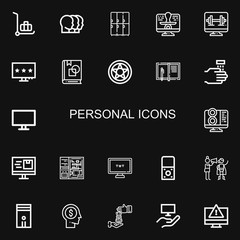 Editable 22 personal icons for web and mobile