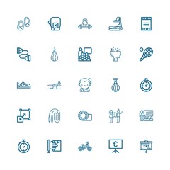 Editable 25 training icons for web and mobile