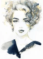 schöne Frau. Modeillustration. Aquarellmalerei © Anna Ismagilova