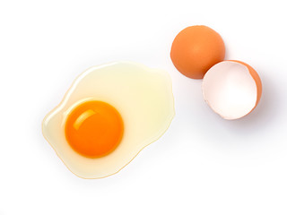 Organic chicken eggs food ingredients concept