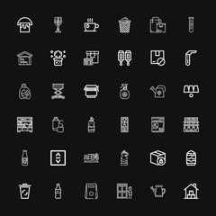 Editable 36 container icons for web and mobile