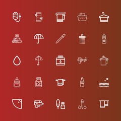 Editable 25 wet icons for web and mobile