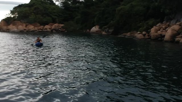 Kayaking Pair in Lake Malawi