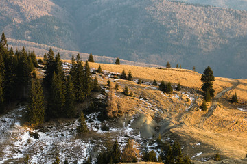 Beautiful lanscape of snowy mountains. Beautiful winter nature landscape amazing mountain view....